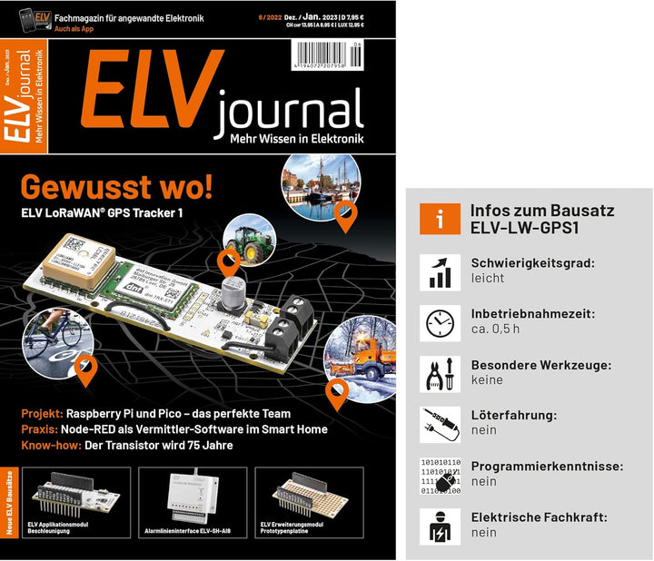 ELV LoRaWAN® GPS Tracker ELV-LW-GPS1
