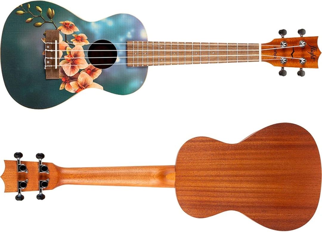 Flight Ukeleles AUC33 Konzert-Ukulele, Orchidee