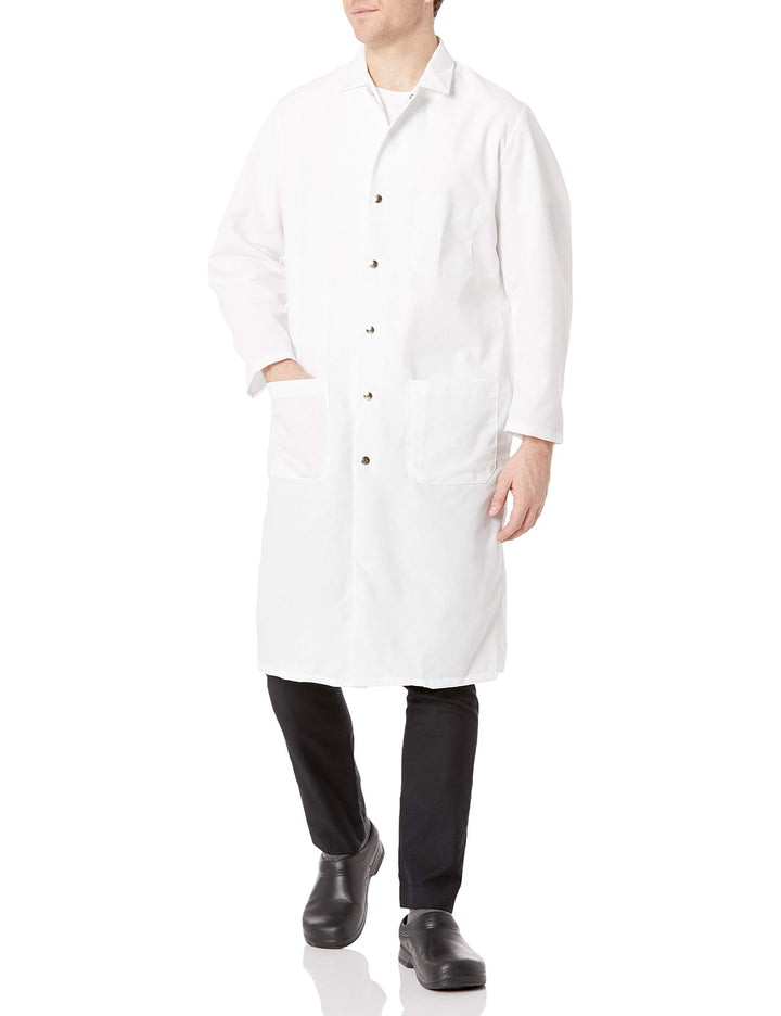 Red Kap Herren Snap-front Spun Polyester Butcher Coat Metzgermantel aus Polyester mit Schnappverschl