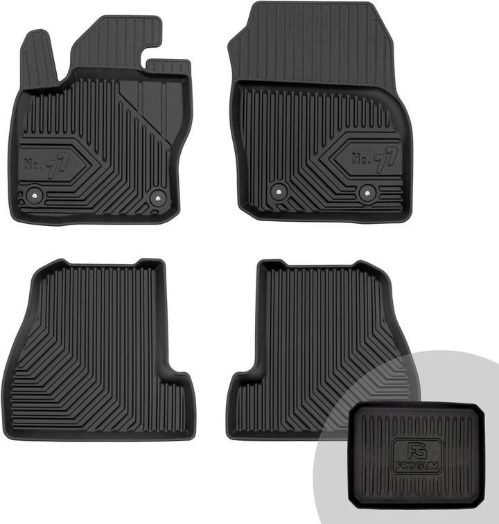 FROGUM No.77 Gummimatten Ganzjahresset von Auto Fussmatten Autofussmatten für Ford Focus III 2010-20