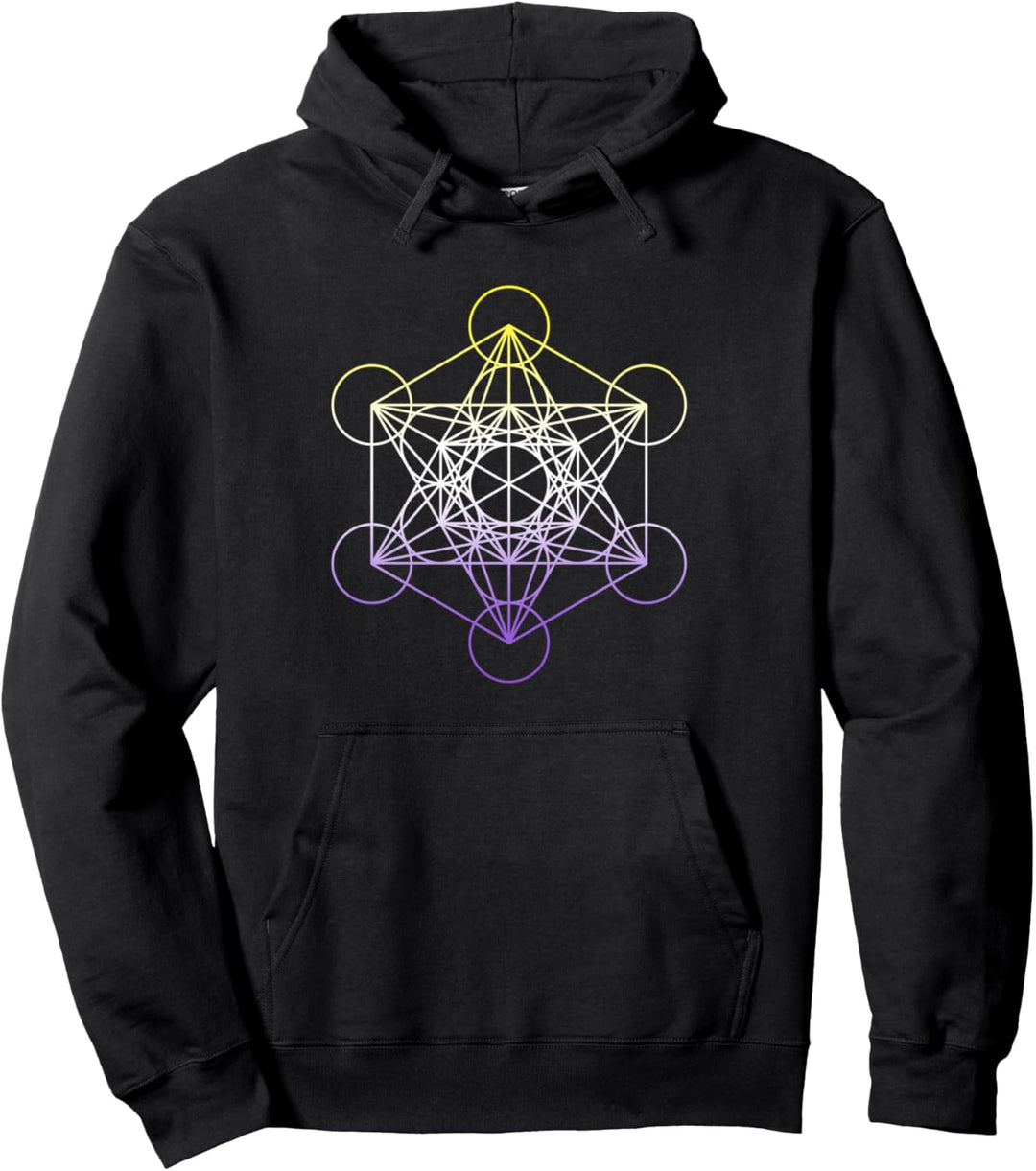 Nonbinary Subtle Sacred Geometrie LGBTQ LGBT Gay Pride Pullover Hoodie