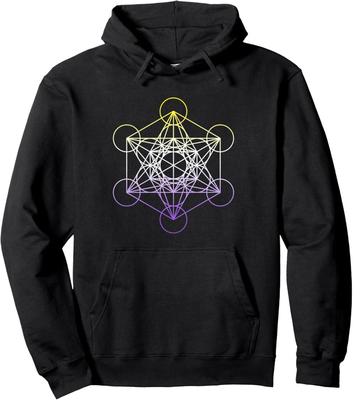 Nonbinary Subtle Sacred Geometrie LGBTQ LGBT Gay Pride Pullover Hoodie
