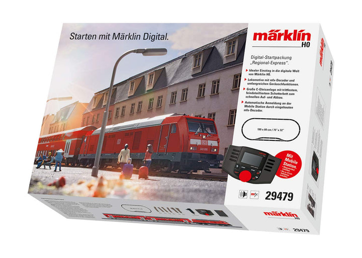 Märklin 29479 - Digital-Startpackung Regional-Express, Spur H0 Modelleisenbahn, viele Soundfunktione