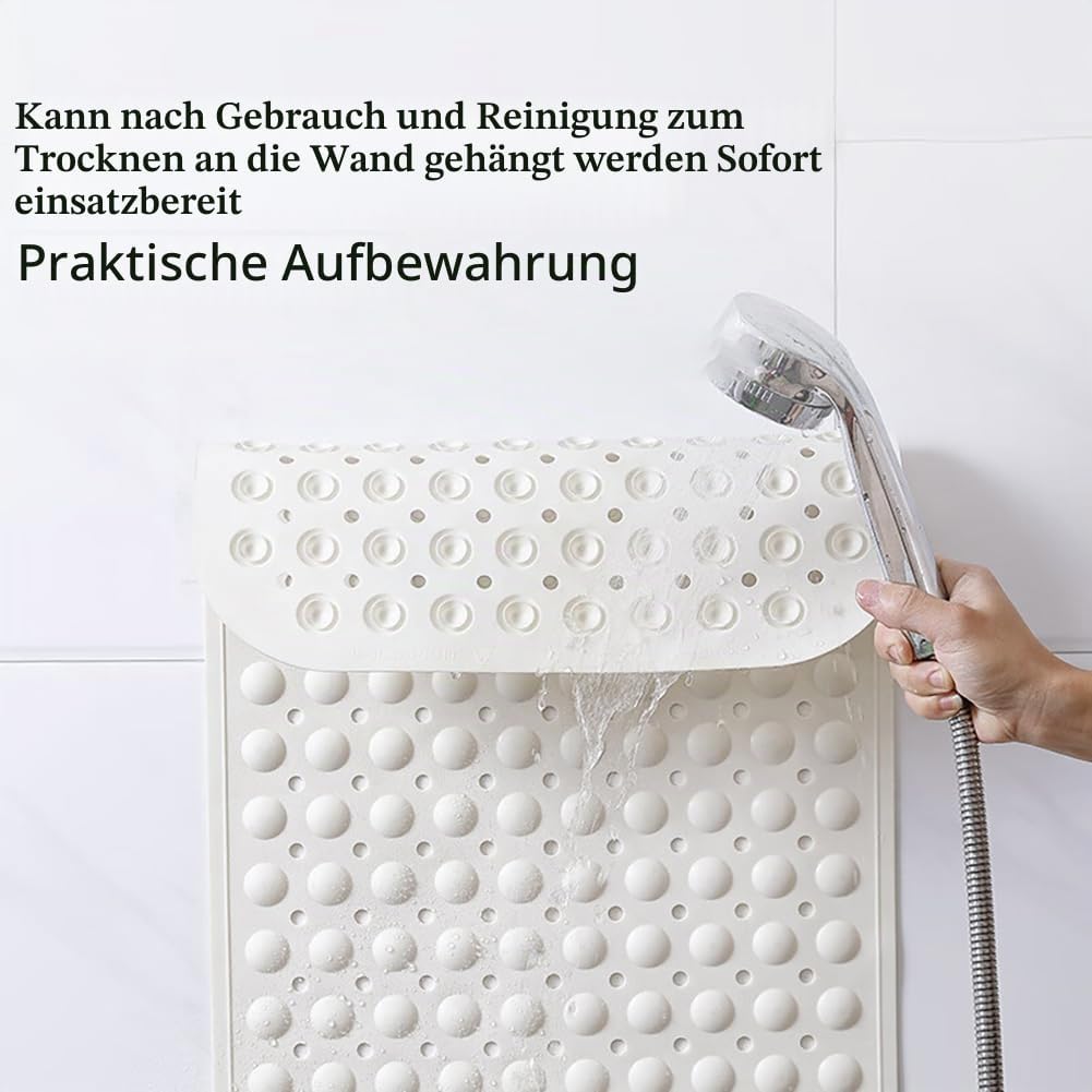 Duschmatte rutschfest 90x60cm,Antirutschmatte Dusche mit Ablauflöchern,Duscheinlage rutschfest mit S