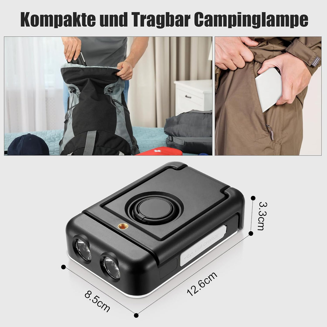 Therlan LED Campinglampe Aufladbar, Tragbare Camping Lampe, 7 Leuchtmodi 1200LM Superhell Zeltlampe