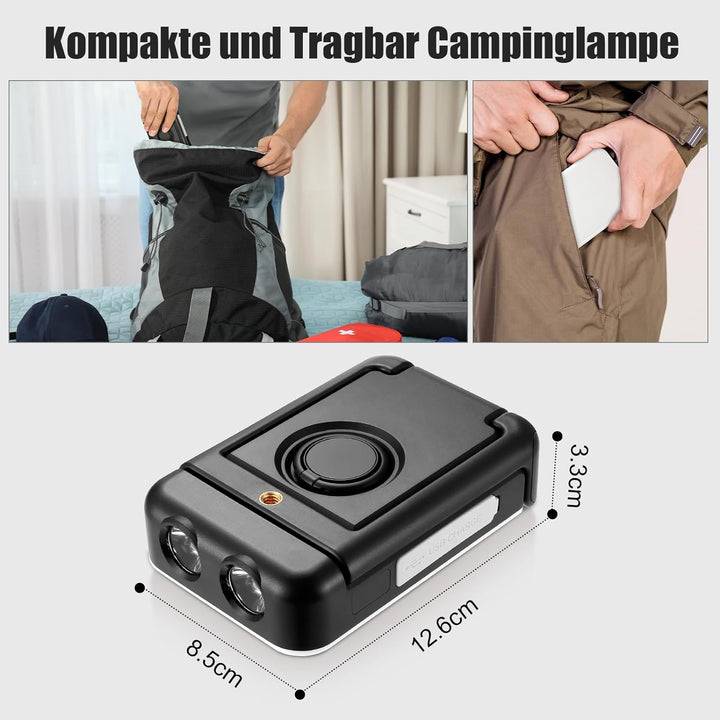 Therlan LED Campinglampe Aufladbar, Tragbare Camping Lampe, 7 Leuchtmodi 1200LM Superhell Zeltlampe