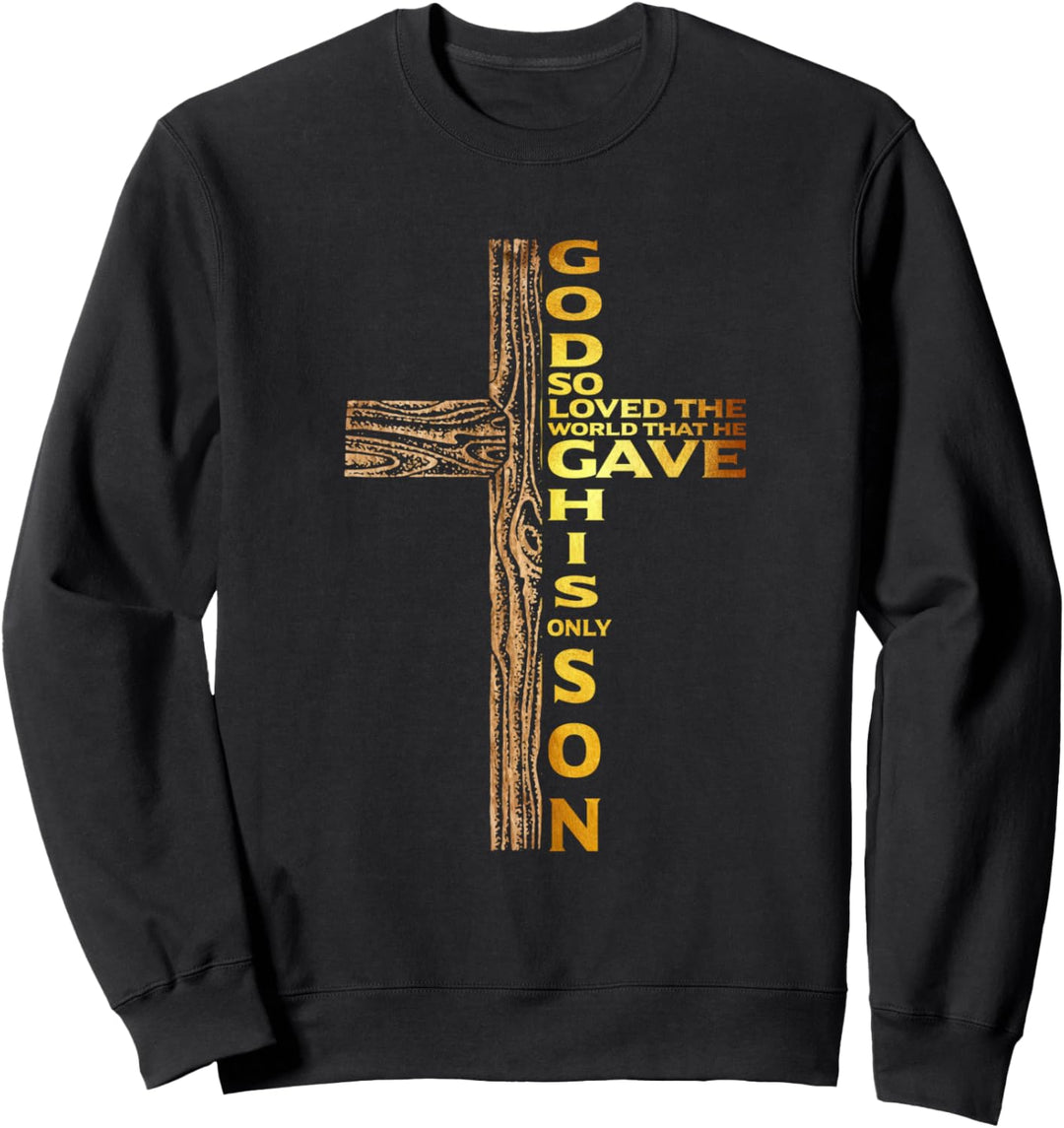Christliches Bibelzitat Gott hat die Welt so geliebt Inspiri Sweatshirt