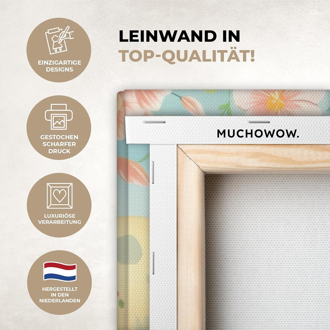MuchoWow© Leinwandbild Gross 120x80 cm XXL Dekoration Wohnzimmer Bilder Pictures Wall Decoration Liv