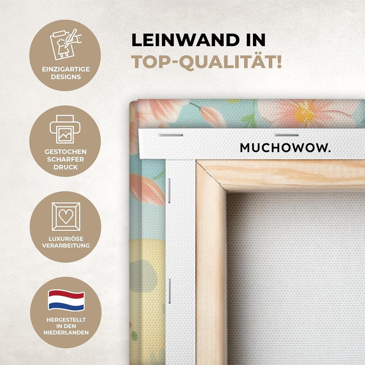 MuchoWow© Leinwandbild Gross 120x80 cm XXL Dekoration Wohnzimmer Bilder Pictures Wall Decoration Liv