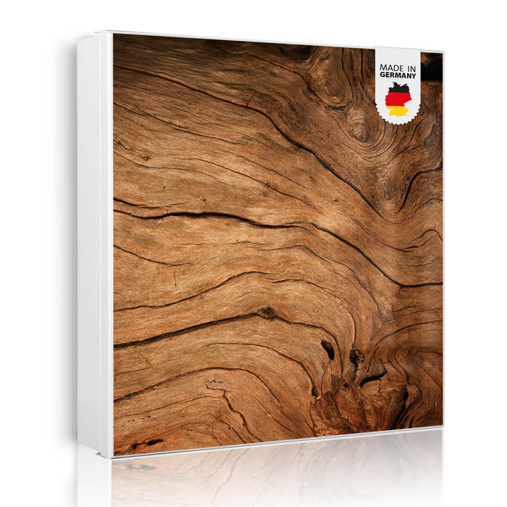 banjado® Grosser Schlüsselkasten Glas/Schlüsselbox 30cm x 30cm mit 50 Haken - Motiv Trockenes Holz/S