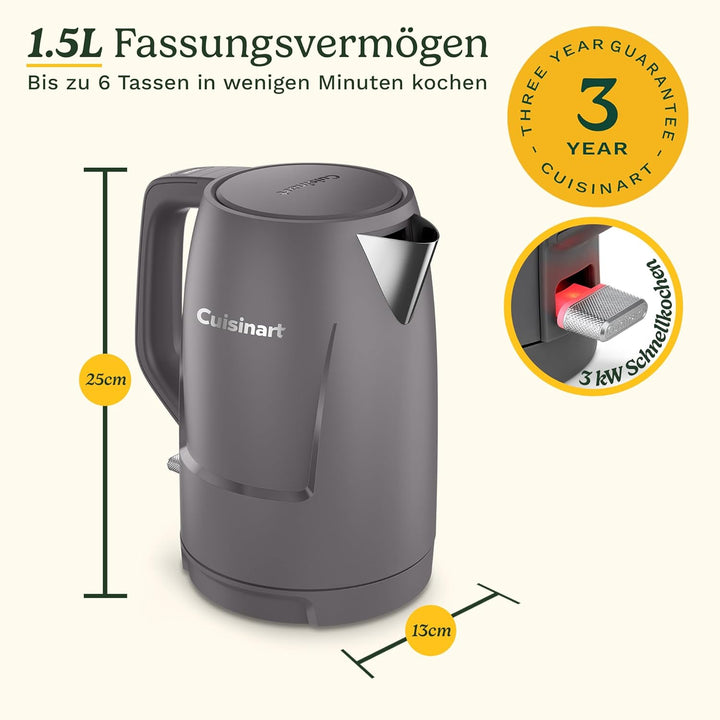 Cuisinart Core Collection Wasserkocher | 1,5 L Doppelwandig | BPA-frei | Schnellkochfunktion | Edels