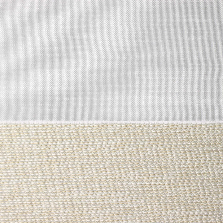 Decocompany Home Design Mini Flächenvorhang Set beige weiss 2280-13 | 3 Teile | Scheibengardine Gesa