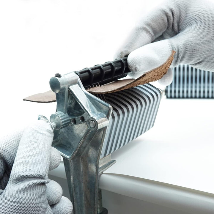 Spitzenschneider für Tischplatten aus Leder, Lederstreifen-Schneidwerkzeug, Tisch-Spitzenschneider,