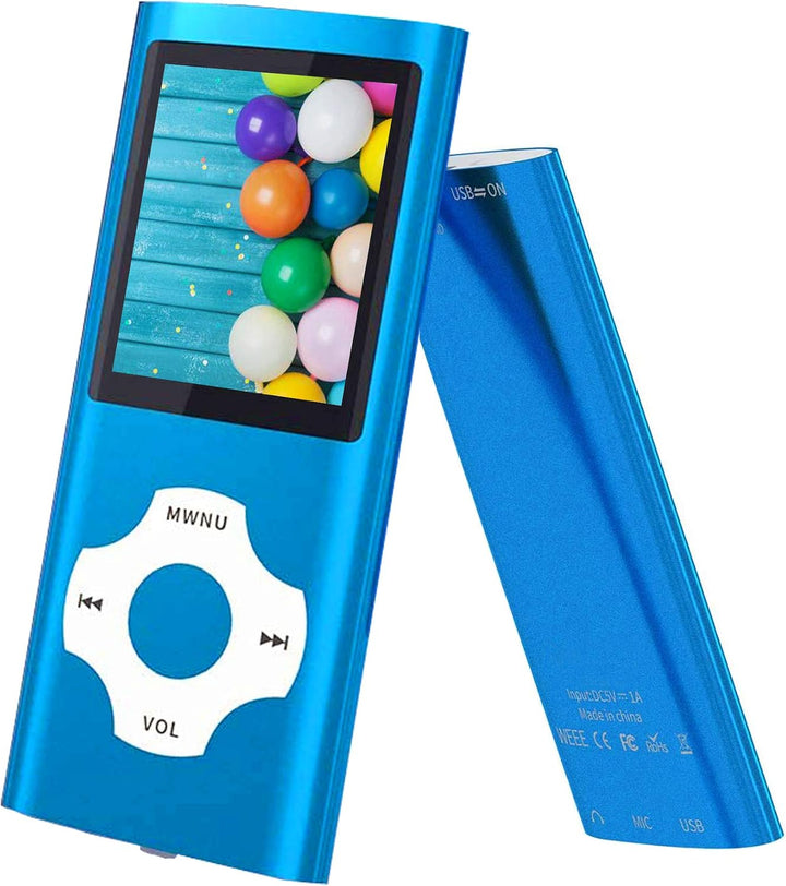 Hotechs MP3-Player/MP4-Player, MP3-Player mit 32 GB Speicherkarte, schlankes Design, digitales LCD-D