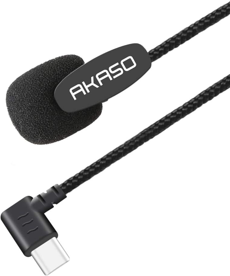 AKASO Externes Mikrofon Brave 7/Brave 8/Brave 6 Plus Nur Action Cam (Typ-C)