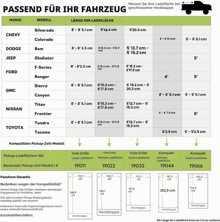 Napier Backroadz LKW-Bett mit wasserdichter Materialbeschichtung, bequemes und geräumiges 2-Personen