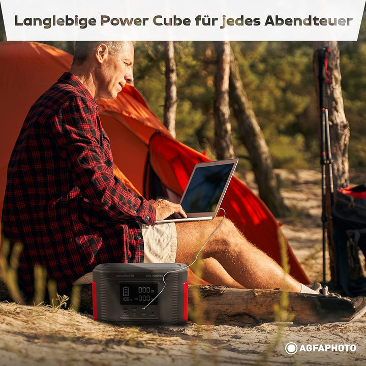 AgfaPhoto Powerstation PPS 600 Pro 644 Wh Power Bank Outdoor 650 Watt (1kW Spitze) Stromspeicher mit