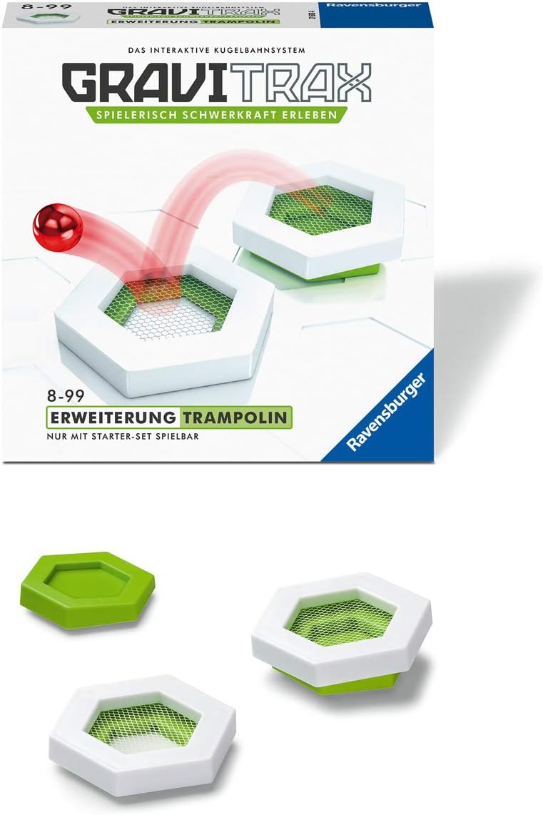 Ravensburger GraviTrax Erweiterung Trampolin - Ideales Zubehör für spektakuläre Kugelbahnen, Konstru