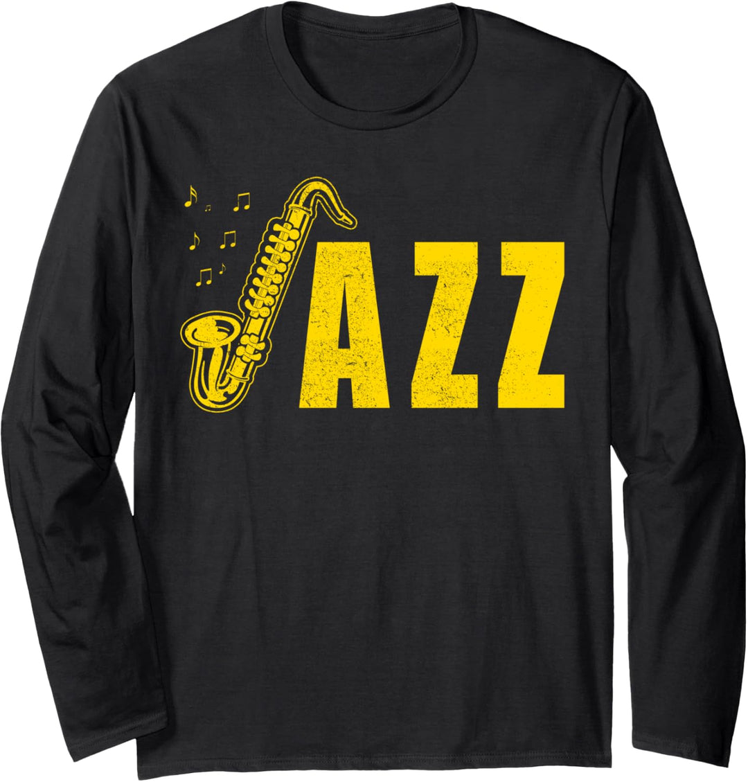 Saxophon Jazz Musikinstrument Langarmshirt