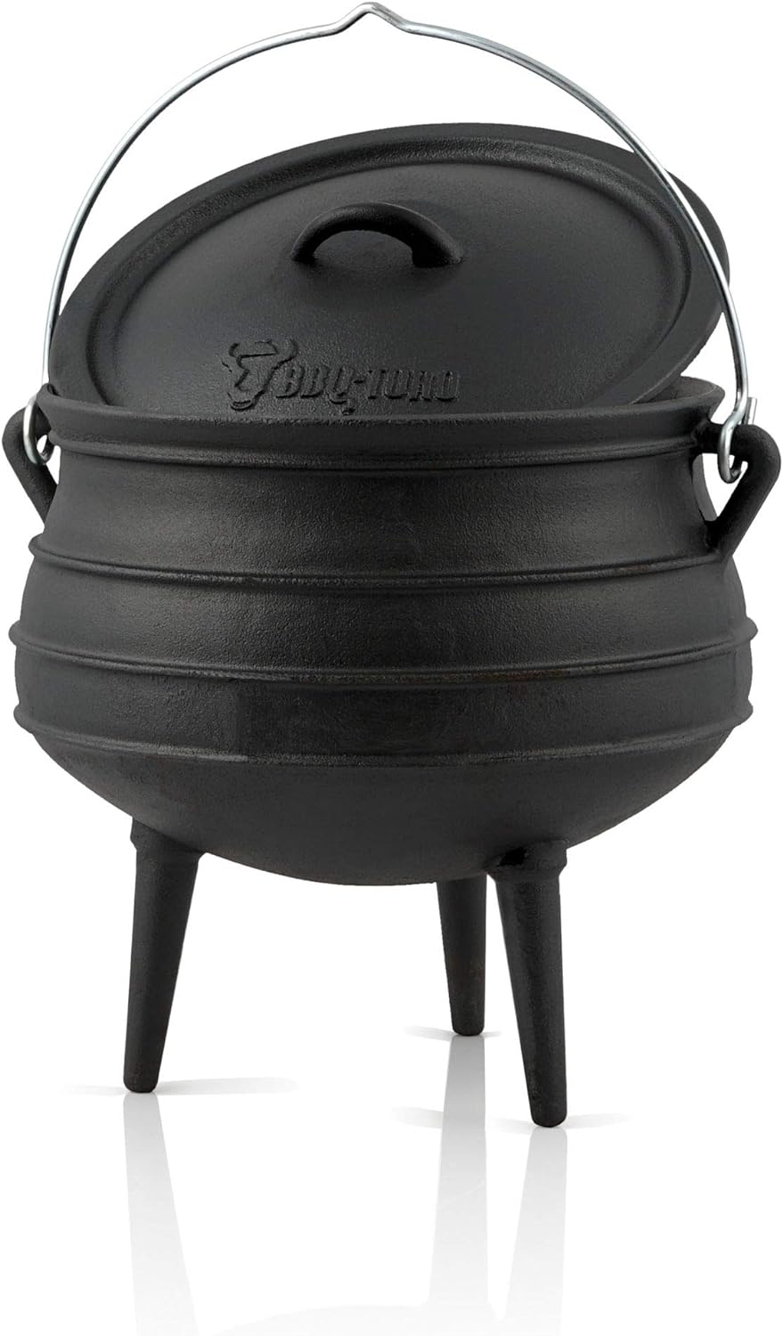 BBQ-Toro Potjie l Gusseisen Hexenkessel (Potjie #1 (ca. 3 Liter), mit Füsse) Guss Kochtopf l Südafri