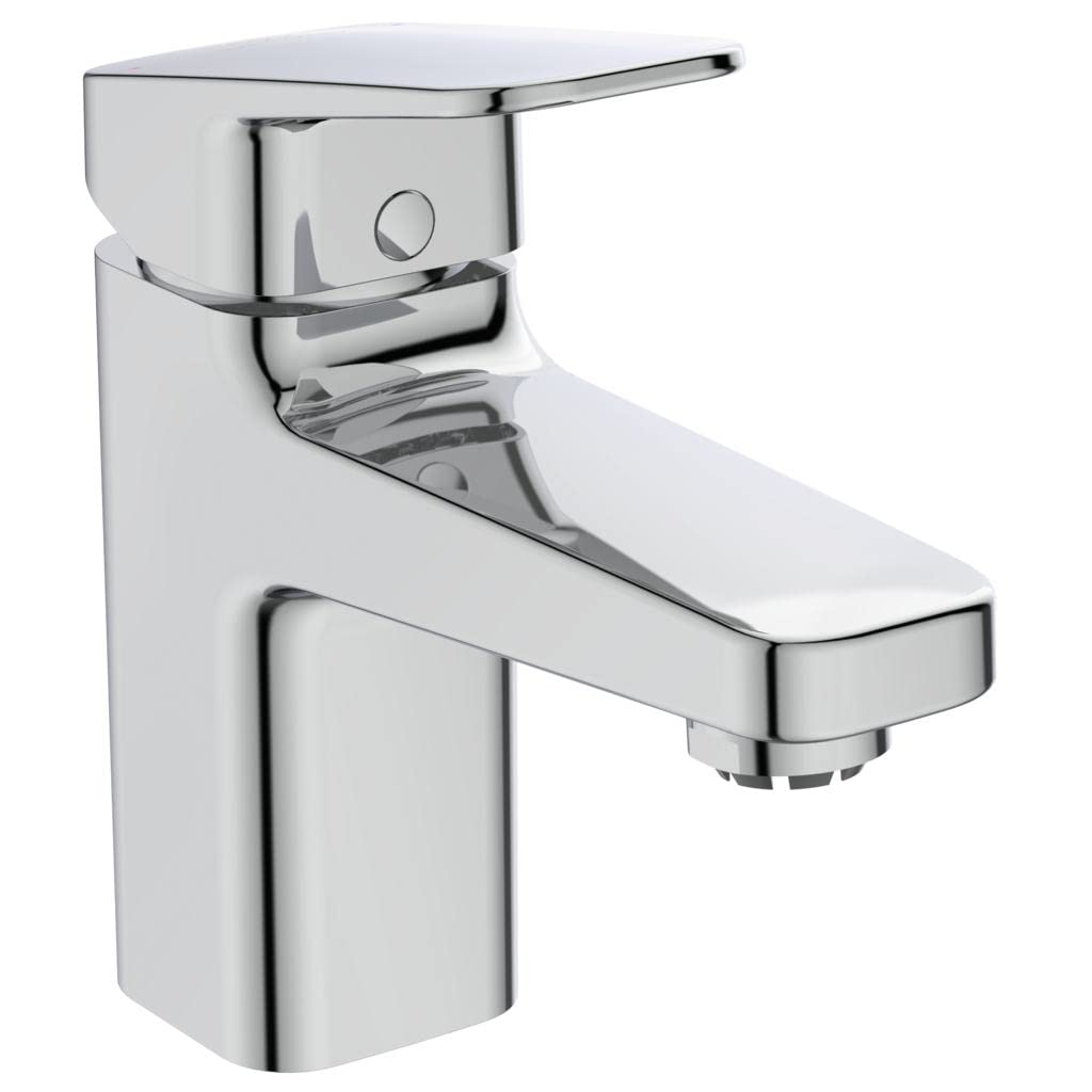 Ideal Standard BD217AA Ceraplan Waschtischarmatur Niederdruck mit Zugknopf-Ablaufgarnitur Auslaufhöh