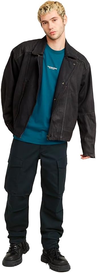 G-Star Herren Overdyed Center Chest Boxy T-Shirt L Blau (Nitro D24780-c336-1861), L Blau (Nitro D247