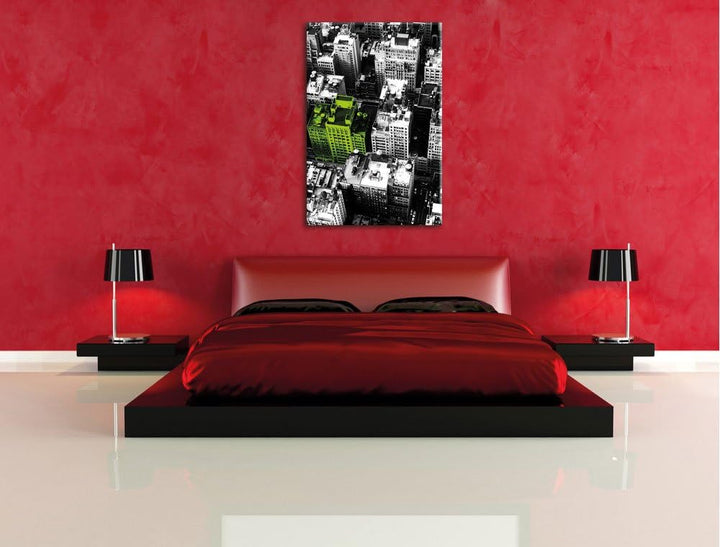 Pixxprint New York City Spezial schwarz/weiss / 120x80cm Leinwandbild bespannt auf Holzrahmen/Wandbi