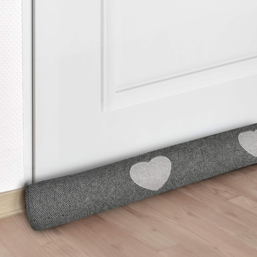 Beautissu 2er Set Zugluftstopper 120 cm lang Tuuli HR - Windstopper als Türvorleger, Haustür Rolle u
