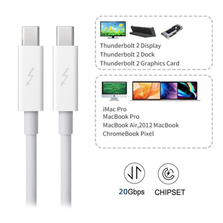 Cablecc Video-Datenkabel für MacBook 2013/2014 / 2015, Thunderbolt-Anschluss auf Thunderbolt-Stecker