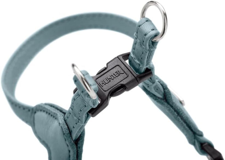 Hunter Hundegeschirr SOHO MINI, Farbe: hellblau, Rindsleder, weich & geschmeidig, fellschonend, leic