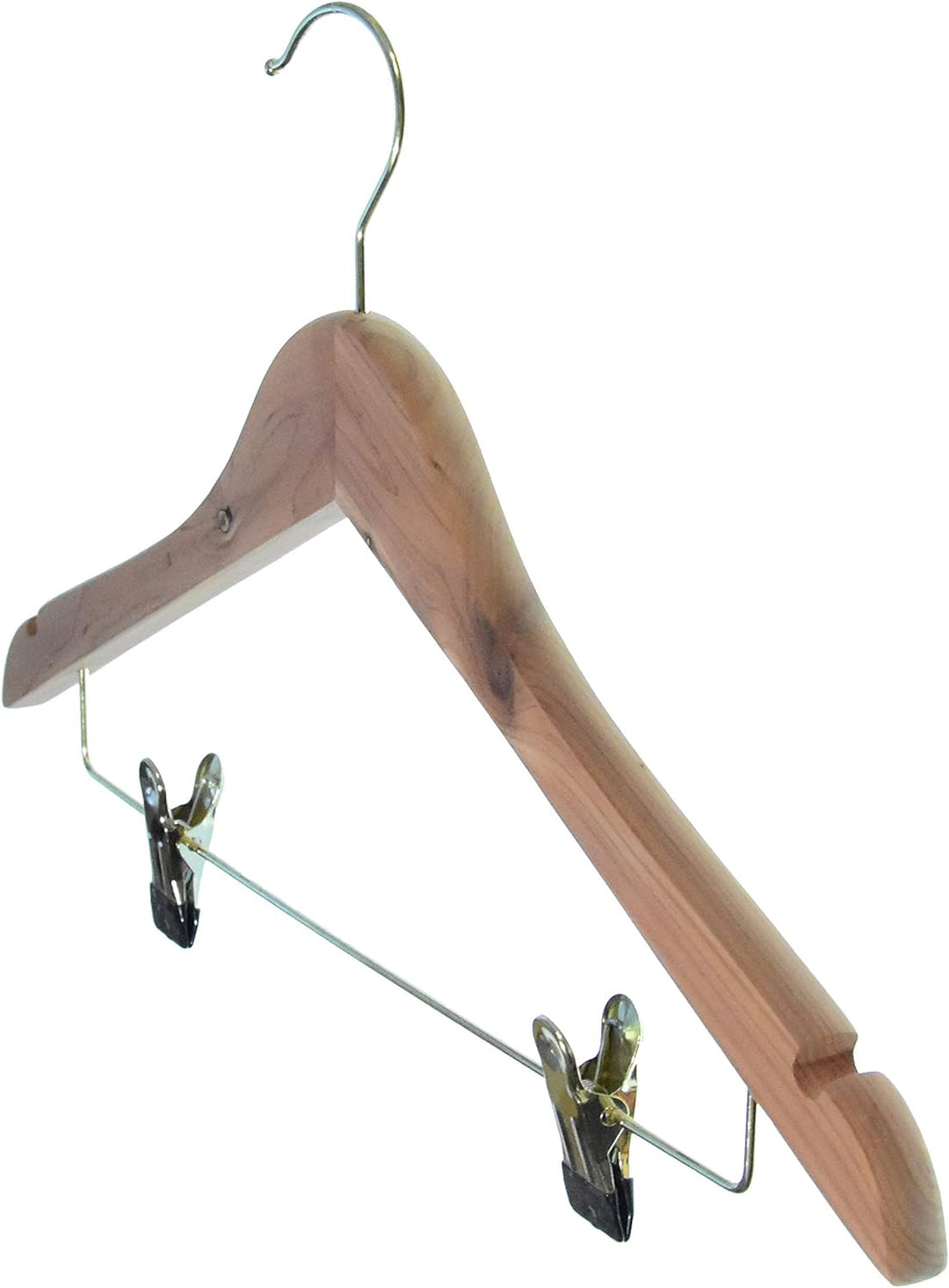 Hagspiel Kleiderbügel aus Holz, mit Metallsteg Zedernholz, Zedernkleiderbügel, Mottenschutz, Motten