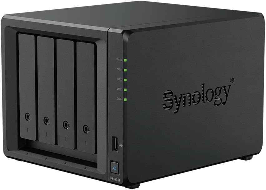 Synology DS423+ 4-Bay Diskstation NAS (Intel Celeron J4125 4-Core 2GB Ram 2xRJ-45 1GbE LAN-Port) 8TB