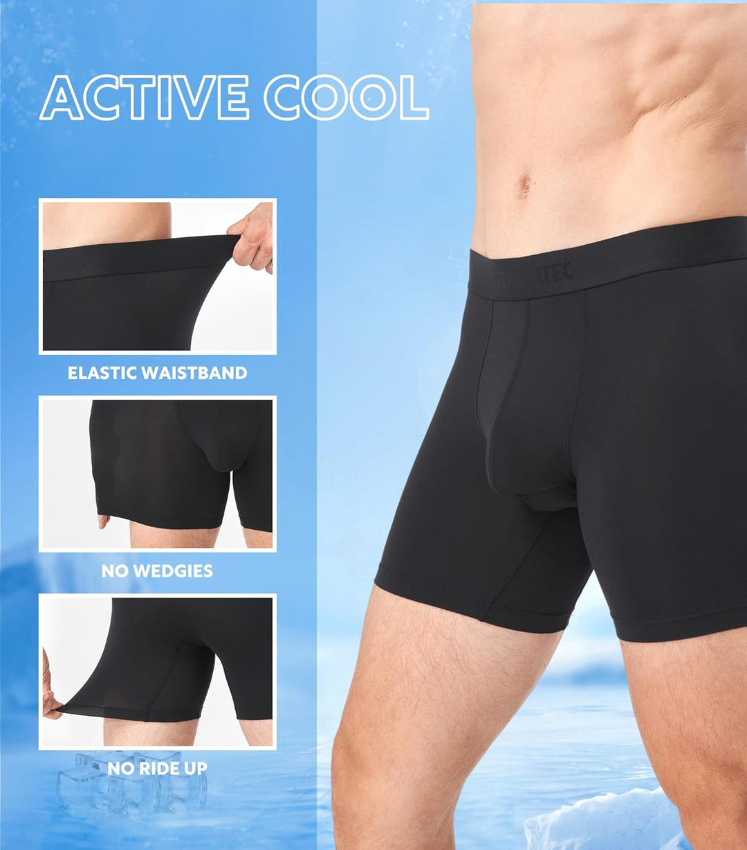 Separatec Herren Boxershorts Mehrfachpack Doppelbeutel Dual Pouch, Bambus Unterhosen Männer, Stretck