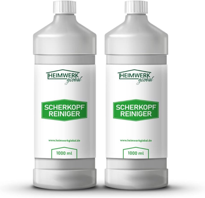 Heimwerkglobal Scherkopfreiniger 2x 1 Liter Nachfüllflüssigkeit für Reinigungskartuschen