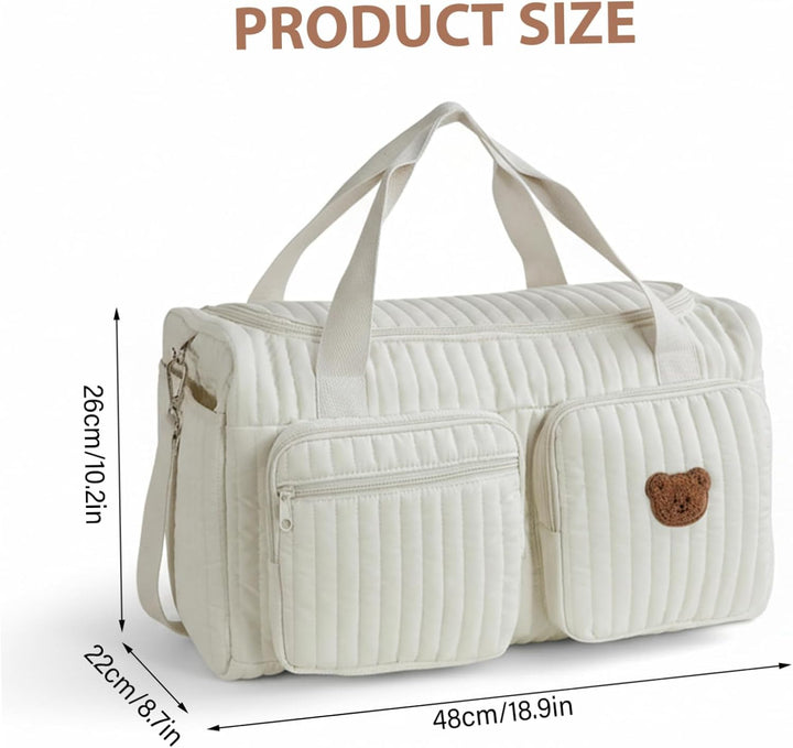 Mama-Baby-Reisetasche – gesteppte Wickeltasche mit grossem Fassungsvermögen für Frauen mit mehreren