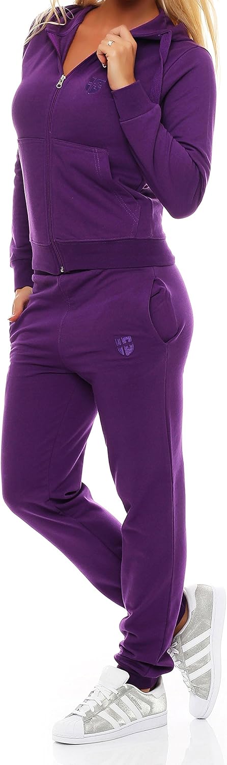 Gennadi Hoppe Damen Jogginganzug - Atmungsaktiv, Feuchtigkeitsabsorbierend, Hausanzug mit Elastische