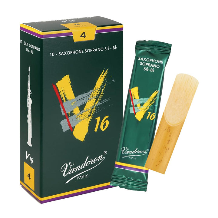 Vandoren SR714 V16 Sopran Saxophon Blätter - 10 Einheiten Stärke, 4, Stärke, 4