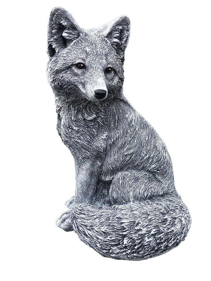 stoneandstyle Steinfigur grosser Fuchs Gartenfigur frostfest wetterfest Steinguss