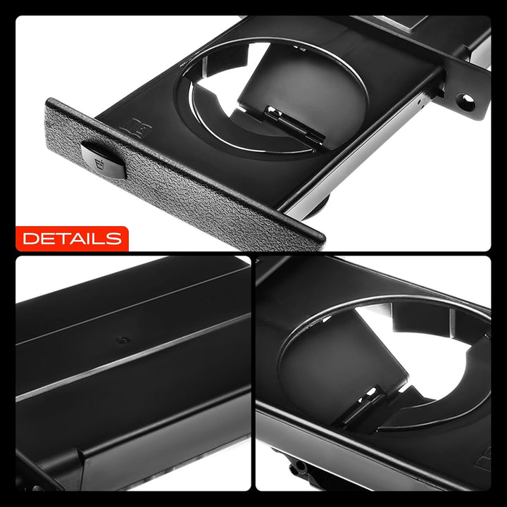 Frankberg 2x Getränkehalter Cupholder Links Rechts Schwarz für 5er E60 5er Touring E61 2001-2010 9 1