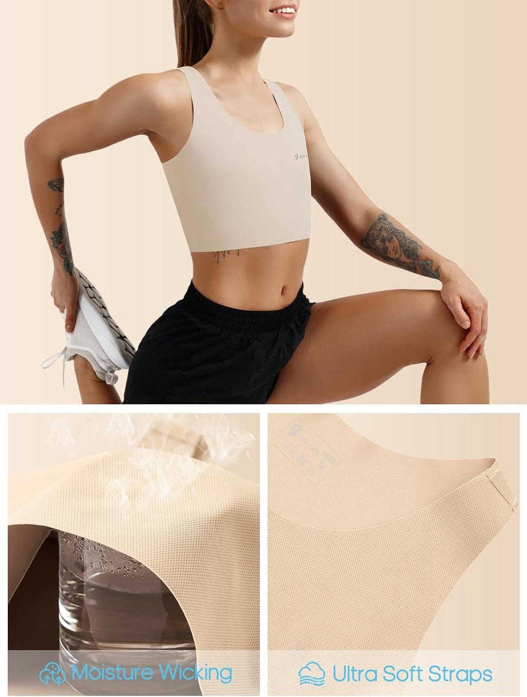 Trans Binder Transgender FTM Brust Binder für Damen Atmungsaktive Halb Kompression BH Nude M, Nude M