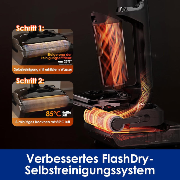 Tineco Floor ONE S7 Stretch Ultra Nass Trockensauger, 180° Lay-Flat Nasssauger, 85°C 5 Min Flashdry-