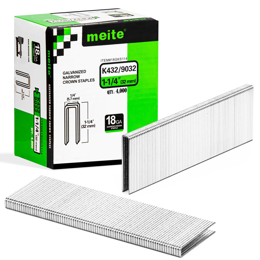 meite 9032 Typ 90 Schmalkrone Klammern für Tacker 18 Gauge 32mm Länge Verzinkte Klammern für Möbel H