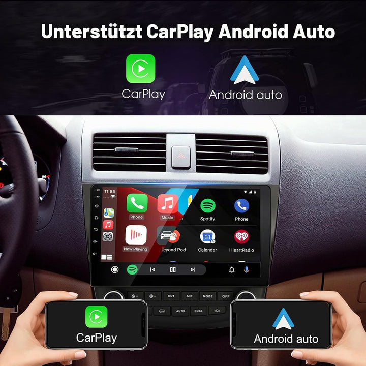 EZoneTronics Android 10 Internet Autoradio Stereo für Honda Accord 7. 2003-2007 10 Zoll Touchscreen