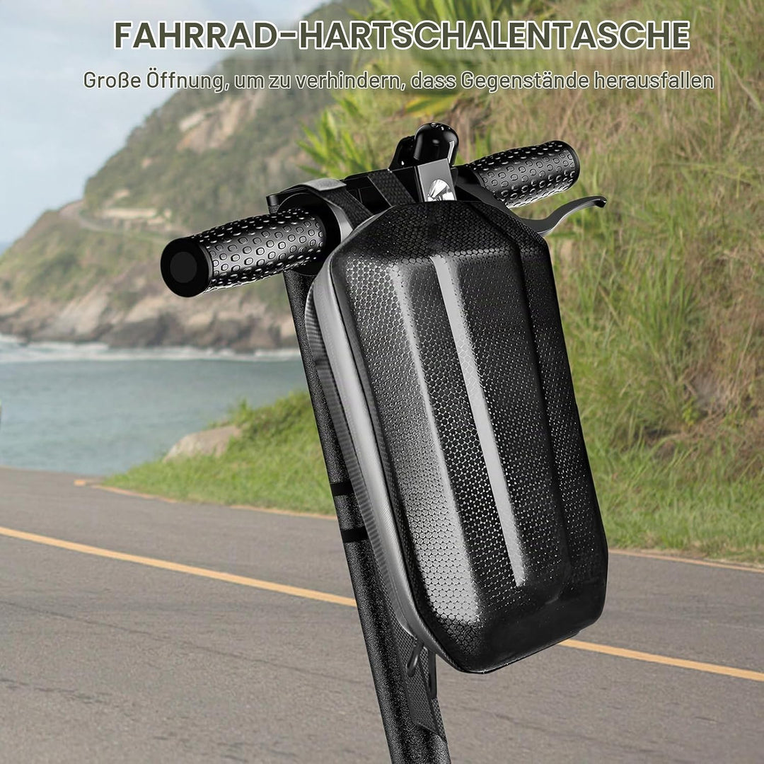 3L E Scooter Tasche für Roller wasserdichte Rollertasche Grosser Kapazität Lenkertasche Schwarz Vord