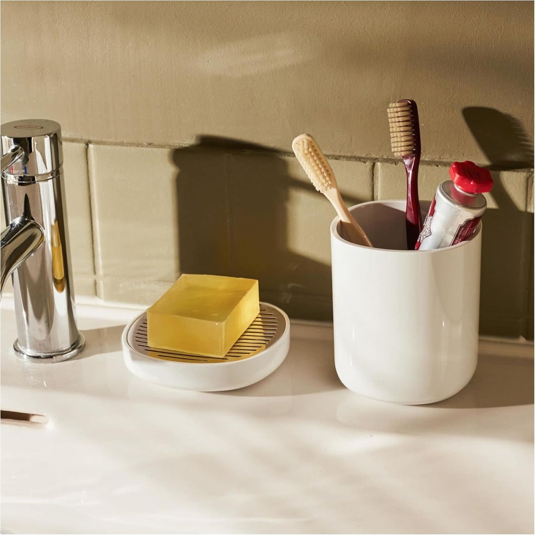 Alessi PL03 W Birillo, Zahnbürstenhalter Weiss, Weiß
