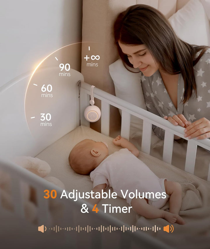 Dreamegg Sleep Lite 1 White Noise Machine Baby - Tragbares Weisses Rauschen Baby mit 19 Klänge, Eins