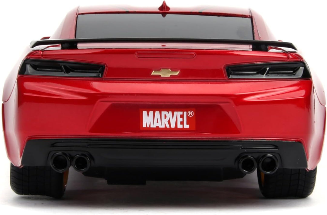 Jada Toys 253226000 Marvel RC, Iron Man 2016 Chevy, Chevrolet Camaro SS, Ferngesteuertes Auto, Turbo