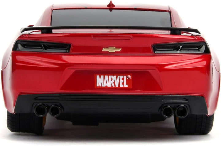 Jada Toys 253226000 Marvel RC, Iron Man 2016 Chevy, Chevrolet Camaro SS, Ferngesteuertes Auto, Turbo