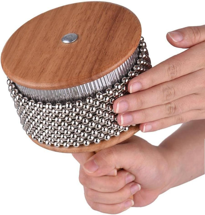 1 Stück Holz Cabasa Metall Perlen Kette & Zylinder Pop Hand Shaker Percussion Instrument Für Klassen