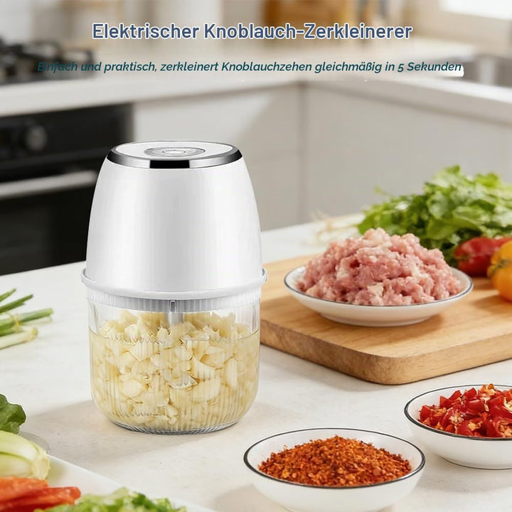 Zerkleinerer Küche Elektrisch Mini Zwiebelschneider - 350ml Multizerkleinerer Kabelloser USB-Aufladu